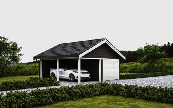 garasje med carport