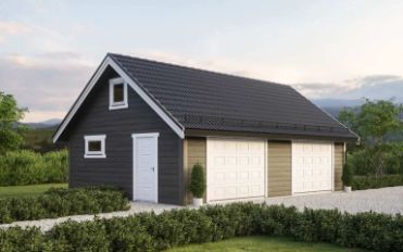 dobbeltgarage med lloft